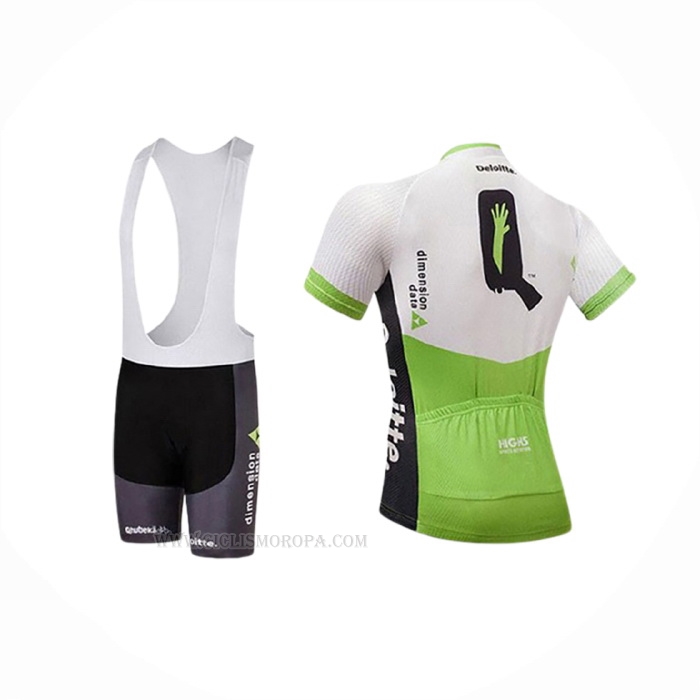 2018 Ropa Ciclismo Dimension Data Blanco Verde Mangas Corta y Culotte Corto
